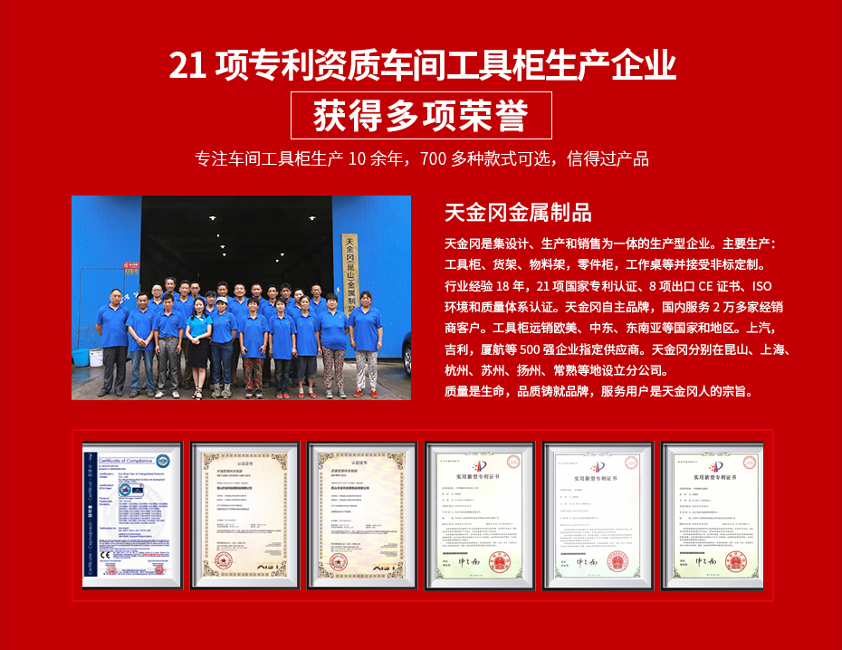 天金岡_21項(xiàng)專利資質(zhì)車間工具柜生產(chǎn)企業(yè) 天金岡_21項(xiàng)專利資質(zhì)車間工具柜生產(chǎn)企業(yè)